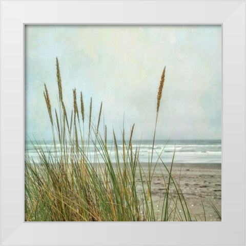 North Coast Dunes 2 White Modern Wood Framed Art Print by Poinski, Dianne