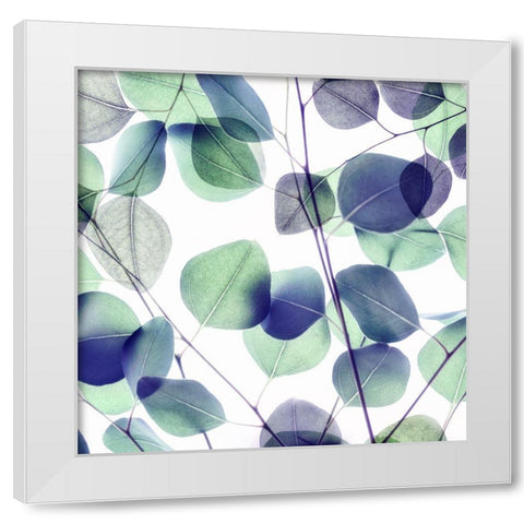 Vibrant Leaves 1 White Modern Wood Framed Art Print by Poinski, Dianne