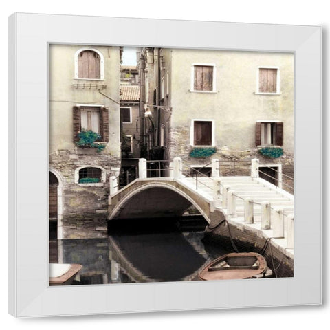 Teal Venice II White Modern Wood Framed Art Print by Poinski, Dianne