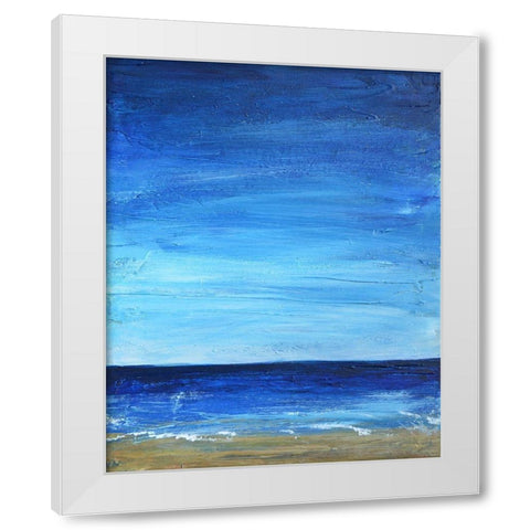Peaceful Ocean View 1 White Modern Wood Framed Art Print by Jenner, Roya