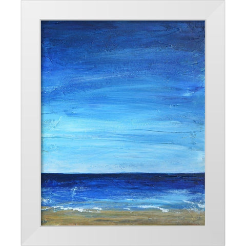 Peaceful Ocean View 1 White Modern Wood Framed Art Print by Jenner, Roya