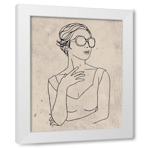 Fashion Woman 1 White Modern Wood Framed Art Print by Jenner, Roya