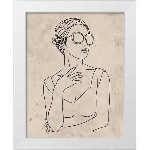 Fashion Woman 1 White Modern Wood Framed Art Print by Jenner, Roya