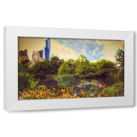 Central Park Painted White Modern Wood Framed Art Print by Rowland, Joseph