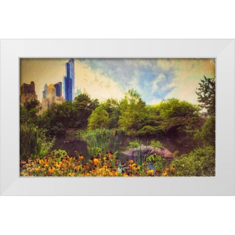 Central Park Painted White Modern Wood Framed Art Print by Rowland, Joseph