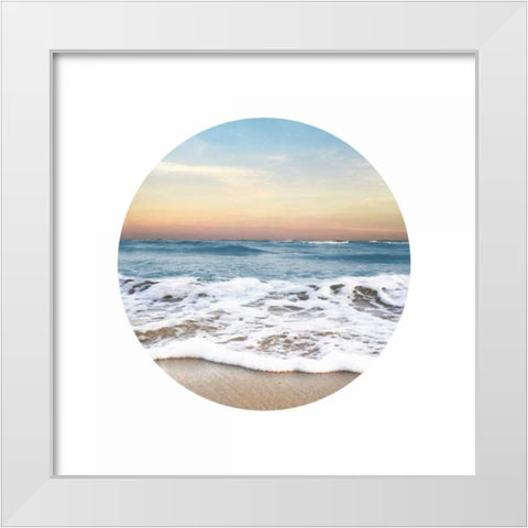Waves To Sea 1 White Modern Wood Framed Art Print by Rowland, Joseph