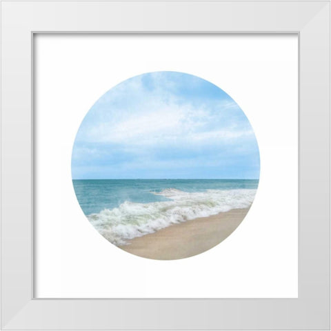 Waves To Sea 2 White Modern Wood Framed Art Print by Rowland, Joseph