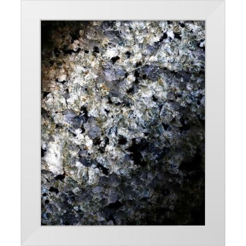 Gray Minerals 1 White Modern Wood Framed Art Print by De Carvalho, Sandro