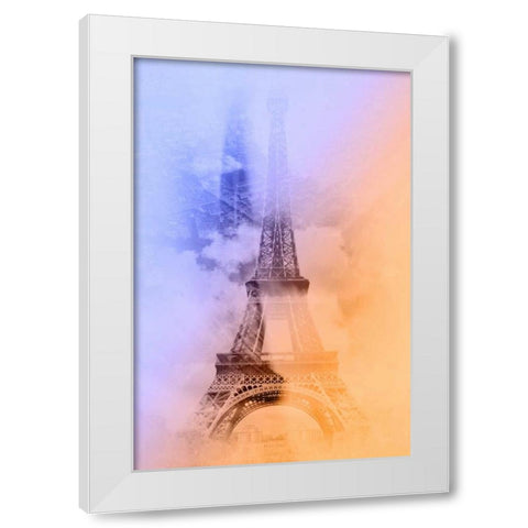Eiffel 3 White Modern Wood Framed Art Print by De Carvalho, Sandro
