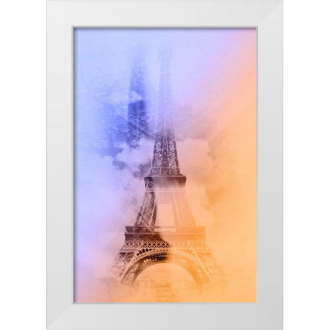 Eiffel 3 White Modern Wood Framed Art Print by De Carvalho, Sandro