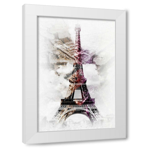 Eiffel 8 White Modern Wood Framed Art Print by De Carvalho, Sandro