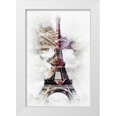 Eiffel 8 White Modern Wood Framed Art Print by De Carvalho, Sandro