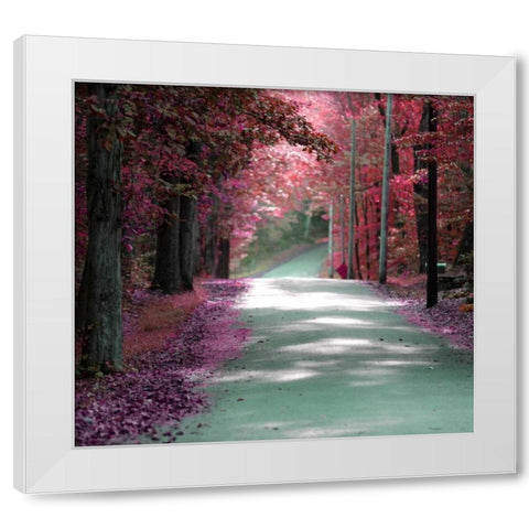 Forest Blush White Modern Wood Framed Art Print by De Carvalho, Sandro