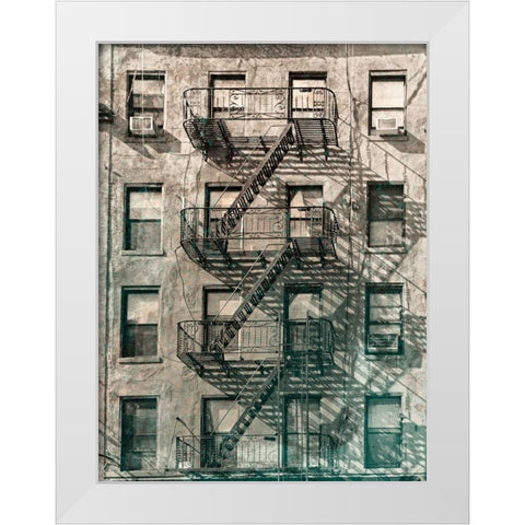 City Escapes 2 White Modern Wood Framed Art Print by De Carvalho, Sandro