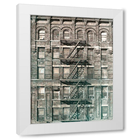 City Escapes 4 White Modern Wood Framed Art Print by De Carvalho, Sandro