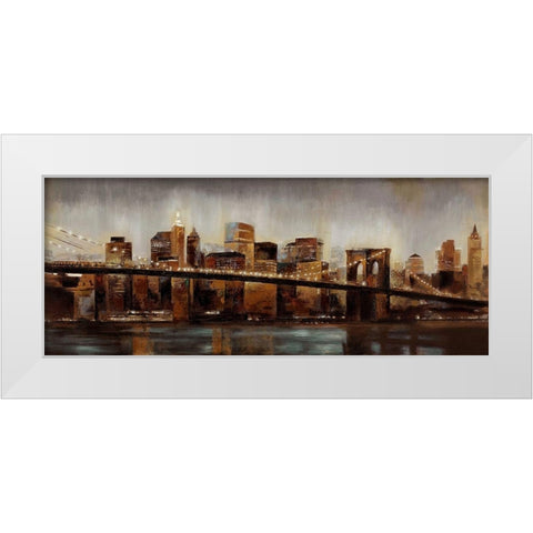 Rusted Brooklyn 1 White Modern Wood Framed Art Print by Sunny
