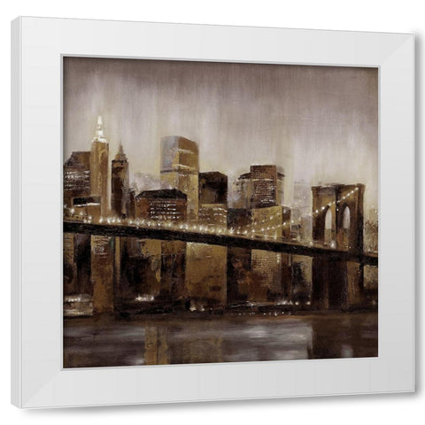 Brooklyn Nights 1 White Modern Wood Framed Art Print by Sunny