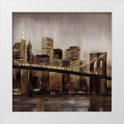 Brooklyn Nights 1 White Modern Wood Framed Art Print by Sunny