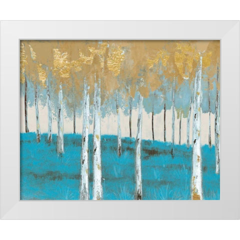 Golden Birch Ocean White Modern Wood Framed Art Print by Sunny