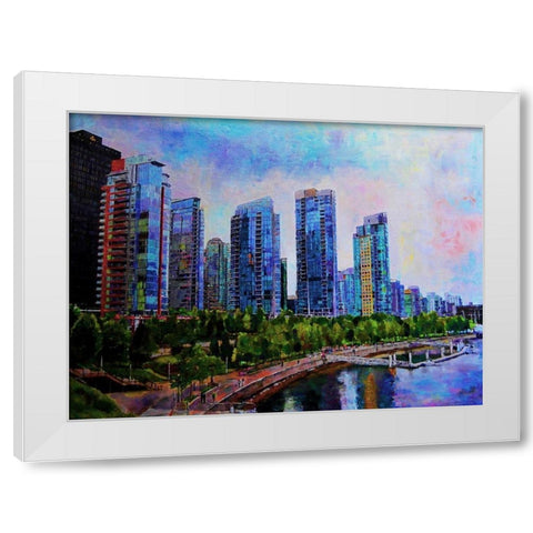 City Life 1 White Modern Wood Framed Art Print by Ghanooni, Sarah