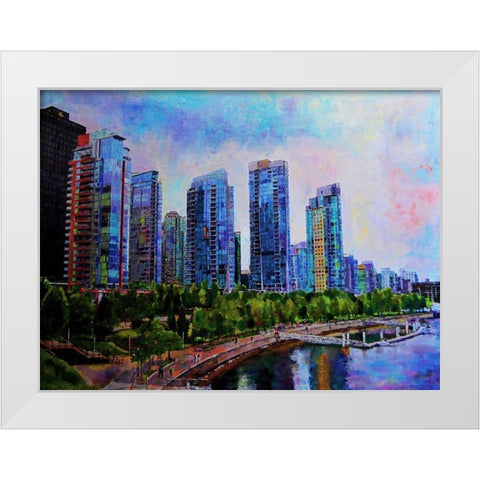 City Life 1 White Modern Wood Framed Art Print by Ghanooni, Sarah