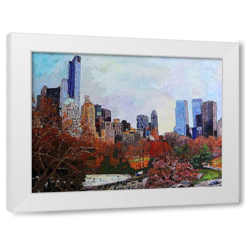 Day in the Park White Modern Wood Framed Art Print by Ghanooni, Sarah