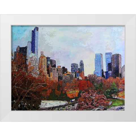 Day in the Park White Modern Wood Framed Art Print by Ghanooni, Sarah