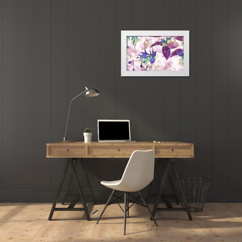 Wild Lavender White Modern Wood Framed Art Print by Ghanooni, Sarah