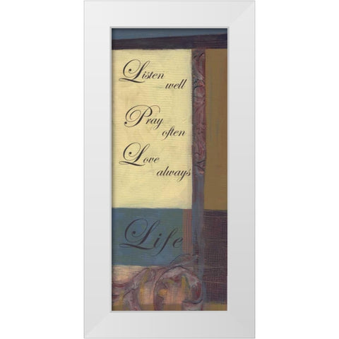 . White Modern Wood Framed Art Print by Haynes, Smith