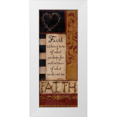 Faith Country Style White Modern Wood Framed Art Print by Haynes, Smith