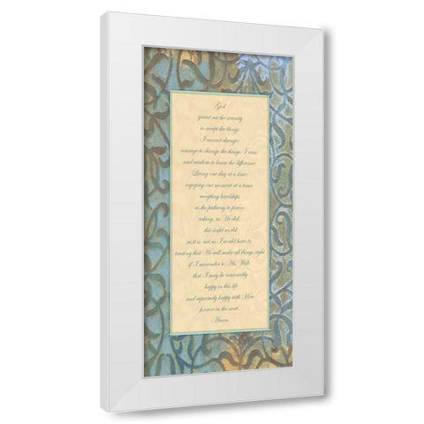 God Serenity Panel White Modern Wood Framed Art Print by Haynes, Smith