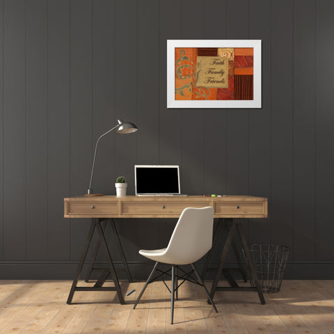 . White Modern Wood Framed Art Print by Haynes, Smith