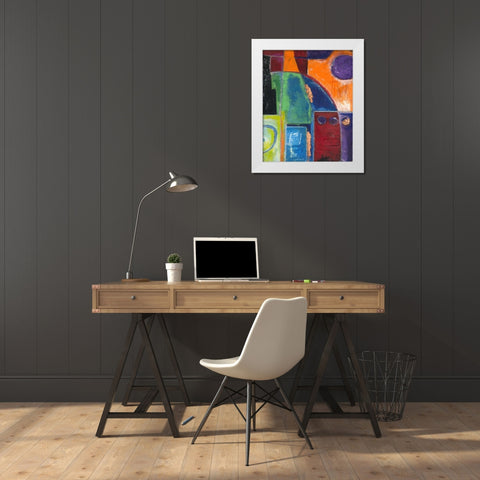 . White Modern Wood Framed Art Print by Haynes, Smith