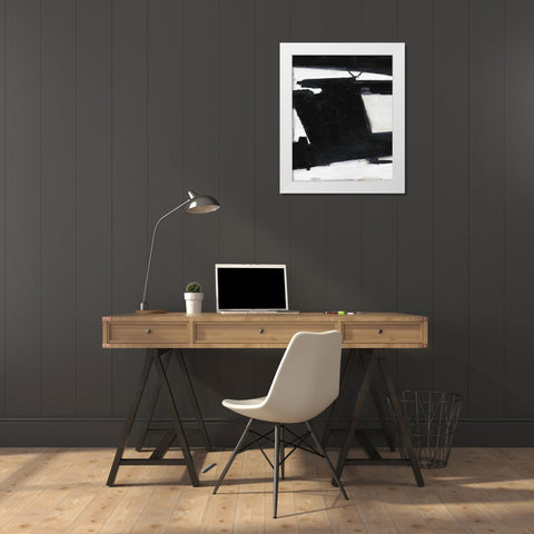 Stark Shapes White Modern Wood Framed Art Print by Haynes, Smith