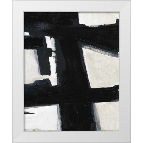 Stark Lines White Modern Wood Framed Art Print by Haynes, Smith