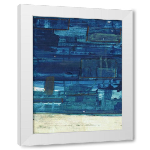 Navystract A White Modern Wood Framed Art Print by Haynes, Smith