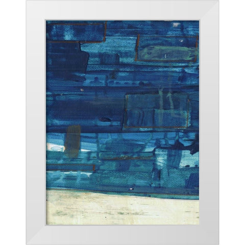Navystract A White Modern Wood Framed Art Print by Haynes, Smith