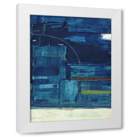 Navystract B White Modern Wood Framed Art Print by Haynes, Smith