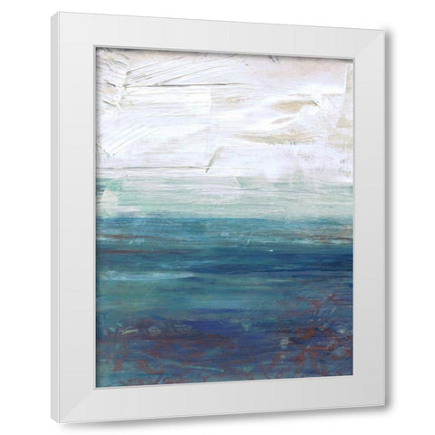 New Horizons White Modern Wood Framed Art Print by Haynes, Smith