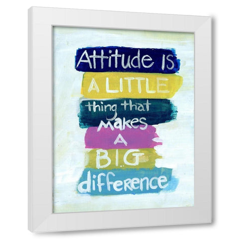 Attitude White Modern Wood Framed Art Print by Haynes, Smith
