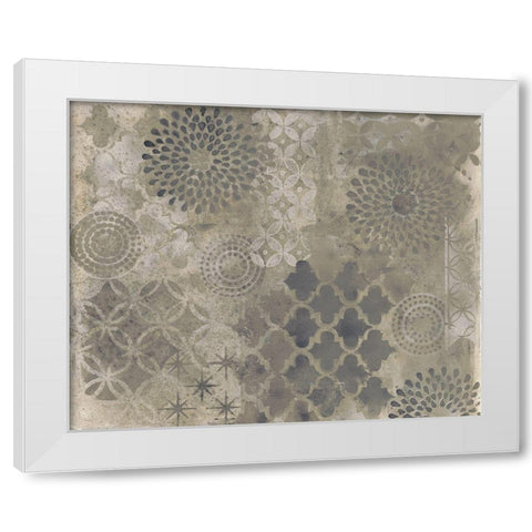 Kudos in Grey White Modern Wood Framed Art Print by Haynes, Smith