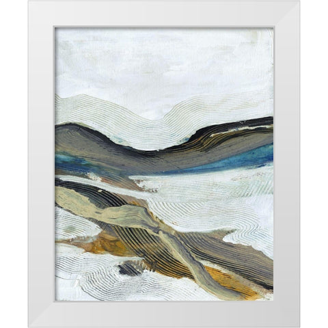 Two Flows White Modern Wood Framed Art Print by Haynes, Smith