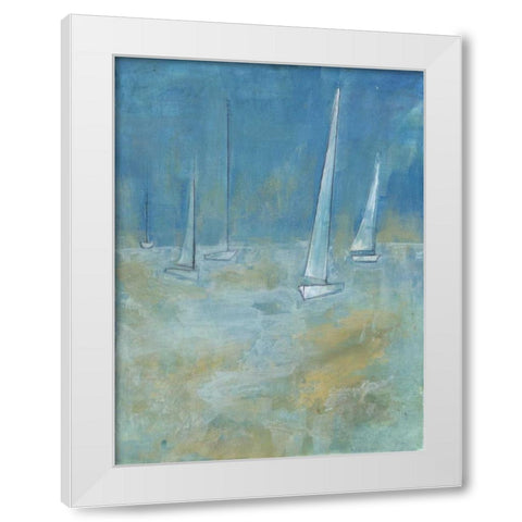 Sailing White Modern Wood Framed Art Print by Haynes, Smith