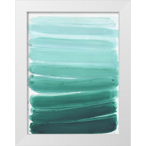 Menta Ombre White Modern Wood Framed Art Print by Haynes, Smith