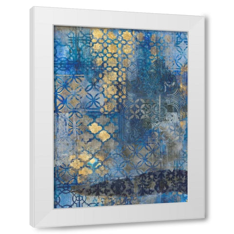 Ornate Azul A2 White Modern Wood Framed Art Print by Haynes, Smith