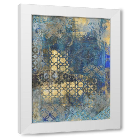 Ornate Azul C2 White Modern Wood Framed Art Print by Haynes, Smith