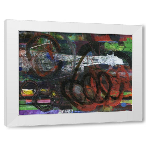 Roadway Crash White Modern Wood Framed Art Print by Haynes, Smith