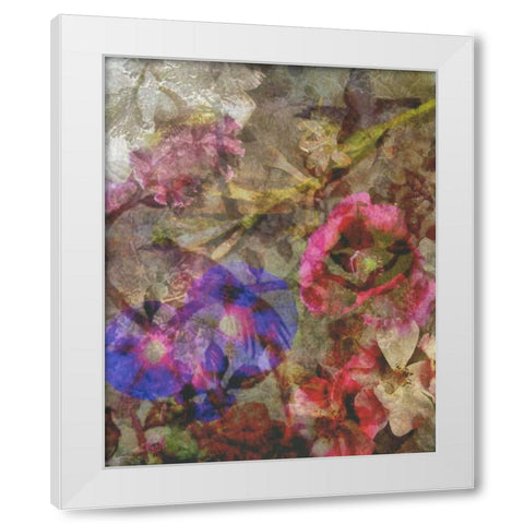 Floral Meeting 2 White Modern Wood Framed Art Print by Haynes, Smith