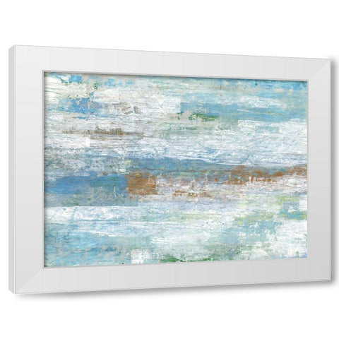 Blue Dreams White Modern Wood Framed Art Print by Haynes, Smith