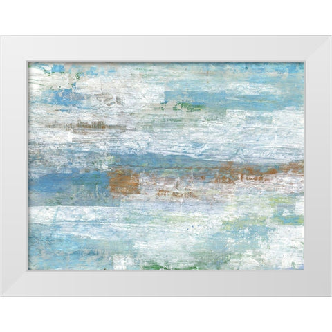 Blue Dreams White Modern Wood Framed Art Print by Haynes, Smith